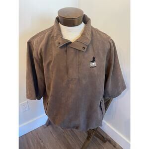 Tres Bien Quarter Zip Brown Shirt Size XL